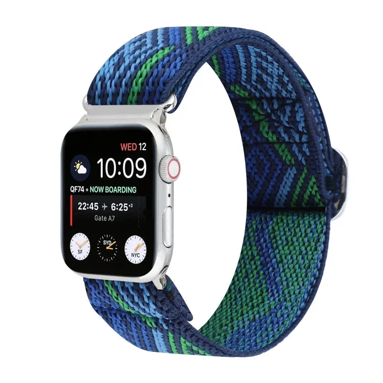สายรัดนาฬิกาไนลอนยืดหยุ่นแบบหัวเข็มขัด สำหรับ Apple Watch Series 8&7 45มม., สำหรับ Apple Watch Series 8&7 41มม.