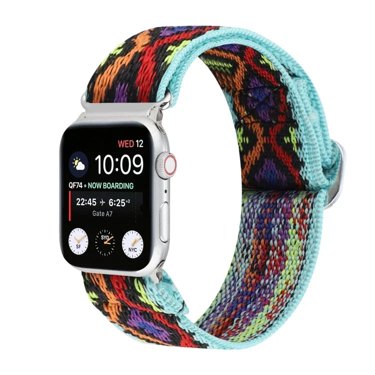 สายรัดนาฬิกาไนลอนยืดหยุ่นแบบหัวเข็มขัด สำหรับ Apple Watch Series 8&7 45มม., สำหรับ Apple Watch Series 8&7 41มม.