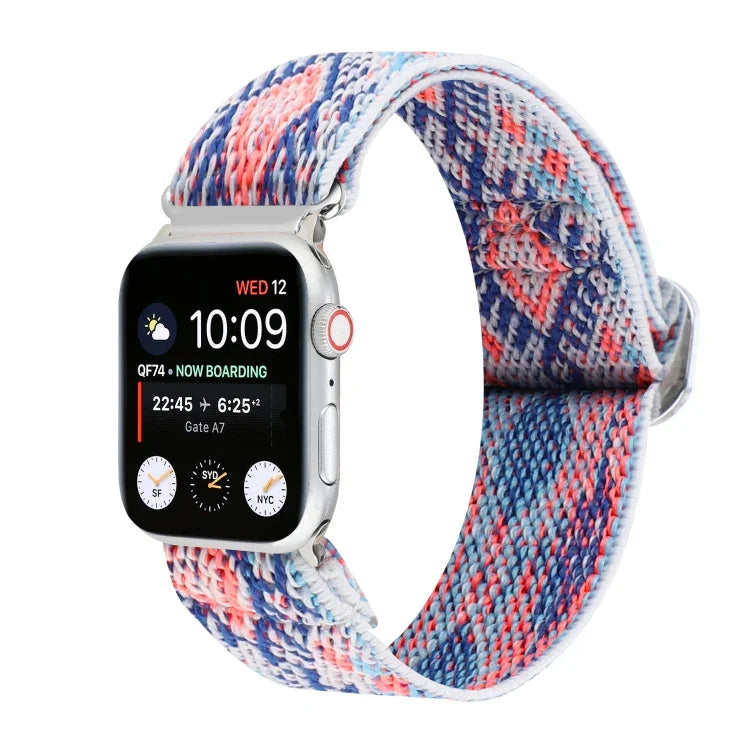 สายรัดนาฬิกาไนลอนยืดหยุ่นแบบหัวเข็มขัด สำหรับ Apple Watch Series 8&7 45มม., สำหรับ Apple Watch Series 8&7 41มม.