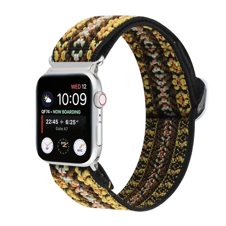 สายรัดนาฬิกาไนลอนยืดหยุ่นแบบหัวเข็มขัด สำหรับ Apple Watch Series 8&7 45มม., สำหรับ Apple Watch Series 8&7 41มม.