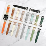 สายรัดนาฬิกาหนังแท้เรียบหัวเข็มขัด D-Buckle สำหรับ Apple Watch Series 8&7 45mm, สำหรับ Apple Watch Series 8&7 41mm