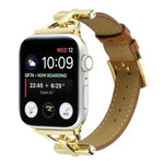 สายรัดนาฬิกาหนังแท้เรียบหัวเข็มขัด D-Buckle สำหรับ Apple Watch Series 8&7 45mm, สำหรับ Apple Watch Series 8&7 41mm