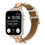 สายรัดนาฬิกาหนังแท้เรียบหัวเข็มขัด D-Buckle สำหรับ Apple Watch Series 8&7 45mm, สำหรับ Apple Watch Series 8&7 41mm