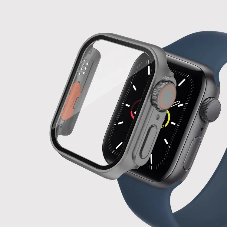 เคสใส่ฟิล์ม PC พร้อมปุ่มถอดได้ สำหรับ Apple Watch Series 9 / 8 / 7 41มม., สำหรับ Apple Watch Series SE 2025 / SE 2 / 6 / SE / 5 / 4 40มม., สำหรับ Apple Watch SE 2025 / SE 2 / 6 / SE / 5 / 4 40มม.