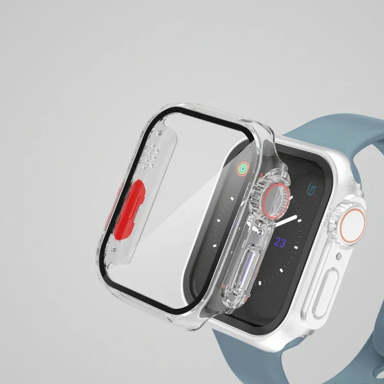 เคสใส่ฟิล์ม PC พร้อมปุ่มถอดได้ สำหรับ Apple Watch Series 9 / 8 / 7 41มม., สำหรับ Apple Watch Series SE 2025 / SE 2 / 6 / SE / 5 / 4 40มม., สำหรับ Apple Watch SE 2025 / SE 2 / 6 / SE / 5 / 4 40มม.