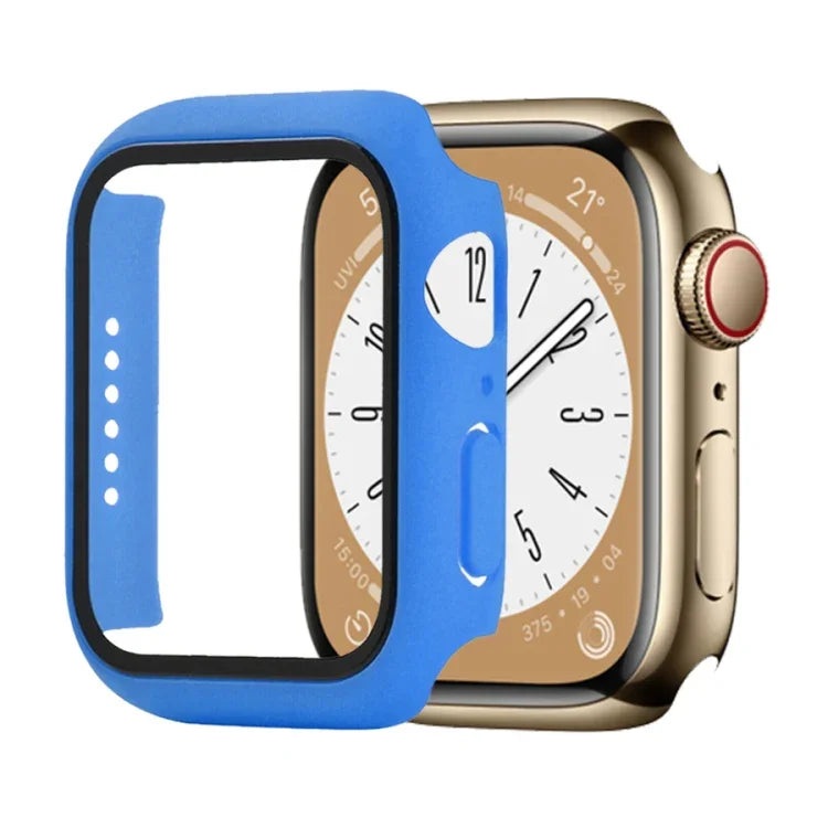 เคสกันกระแทก PC+กระจกนิรภัยสำหรับนาฬิกา สำหรับ Apple Watch Series 9 / 8 / 7 41mm, สำหรับ Apple Watch Series 9 / 8 / 7 45mm