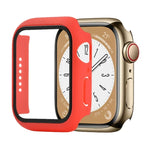 เคสกันกระแทก PC+กระจกนิรภัยสำหรับนาฬิกา สำหรับ Apple Watch Series 9 / 8 / 7 41mm, สำหรับ Apple Watch Series 9 / 8 / 7 45mm