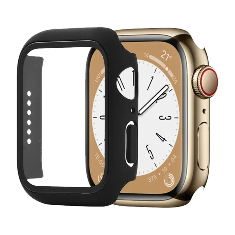 เคสกันกระแทก PC+กระจกนิรภัยสำหรับนาฬิกา สำหรับ Apple Watch Series 9 / 8 / 7 41mm, สำหรับ Apple Watch Series 9 / 8 / 7 45mm