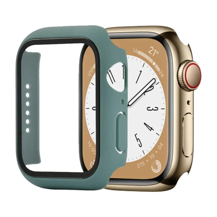 เคสกันกระแทก PC+กระจกนิรภัยสำหรับนาฬิกา สำหรับ Apple Watch Series 9 / 8 / 7 41mm, สำหรับ Apple Watch Series 9 / 8 / 7 45mm