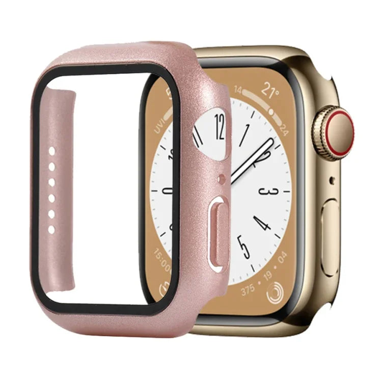 เคสกันกระแทก PC+กระจกนิรภัยสำหรับนาฬิกา สำหรับ Apple Watch Series 9 / 8 / 7 41mm, สำหรับ Apple Watch Series 9 / 8 / 7 45mm