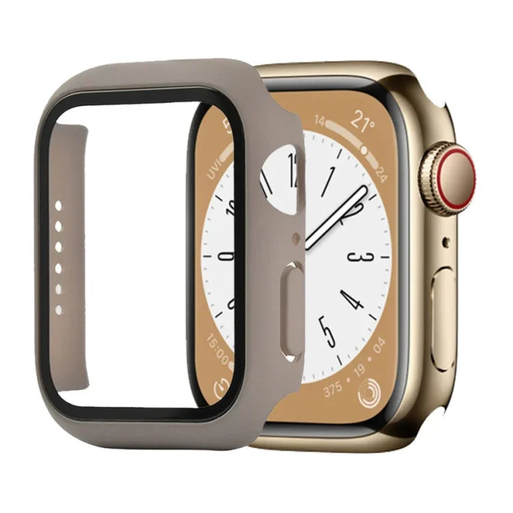 เคสกันกระแทก PC+กระจกนิรภัยสำหรับนาฬิกา สำหรับ Apple Watch Series 9 / 8 / 7 41mm, สำหรับ Apple Watch Series 9 / 8 / 7 45mm