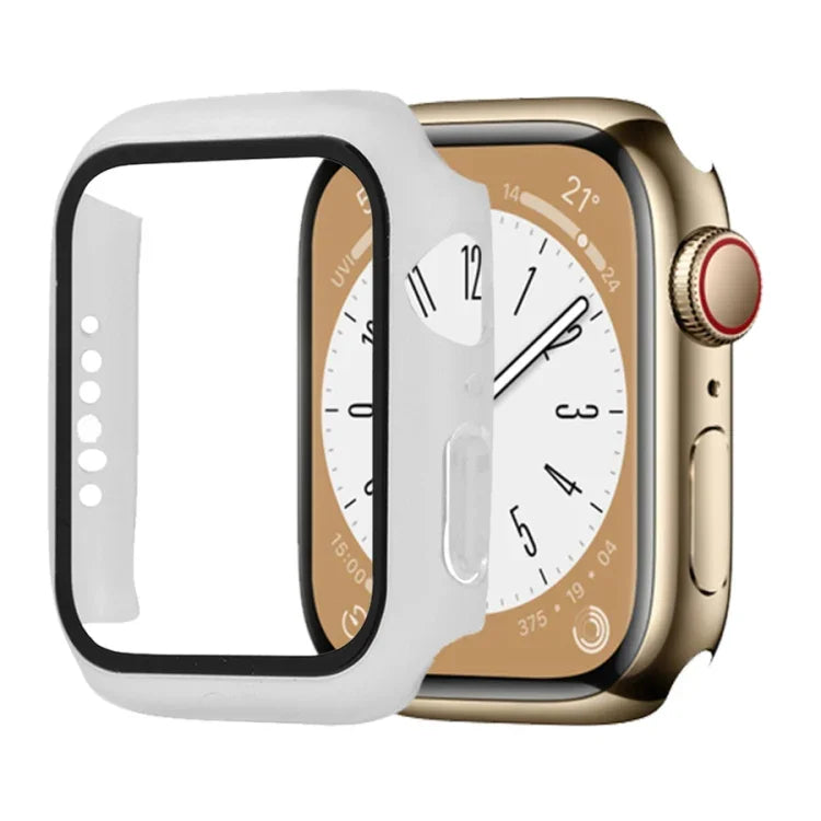 เคสกันกระแทก PC+กระจกนิรภัยสำหรับนาฬิกา สำหรับ Apple Watch Series 9 / 8 / 7 41mm, สำหรับ Apple Watch Series 9 / 8 / 7 45mm