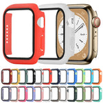 เคสกันกระแทก PC+กระจกนิรภัยสำหรับนาฬิกา สำหรับ Apple Watch Series 9 / 8 / 7 41mm, สำหรับ Apple Watch Series 9 / 8 / 7 45mm