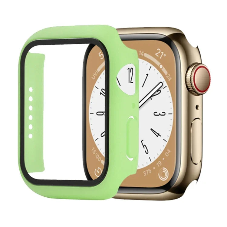 เคสกันกระแทก PC+กระจกนิรภัยสำหรับนาฬิกา สำหรับ Apple Watch Series 9 / 8 / 7 41mm, สำหรับ Apple Watch Series 9 / 8 / 7 45mm