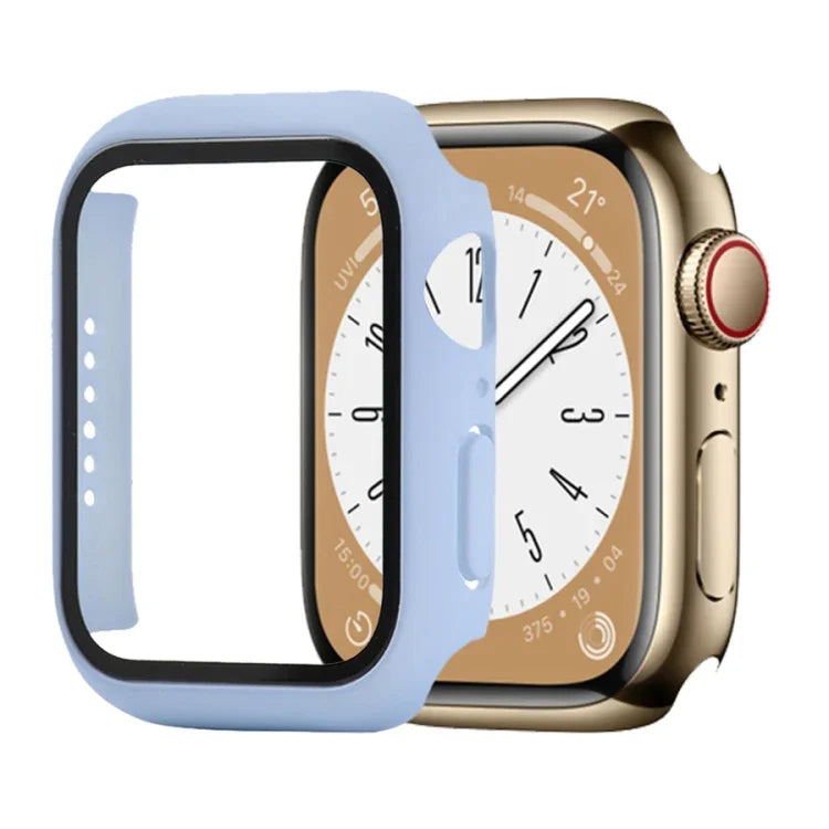 เคสกันกระแทก PC+กระจกนิรภัยสำหรับนาฬิกา สำหรับ Apple Watch Series 9 / 8 / 7 41mm, สำหรับ Apple Watch Series 9 / 8 / 7 45mm