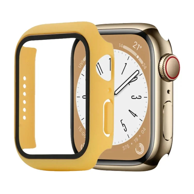 เคสกันกระแทก PC+กระจกนิรภัยสำหรับนาฬิกา สำหรับ Apple Watch Series 9 / 8 / 7 41mm, สำหรับ Apple Watch Series 9 / 8 / 7 45mm