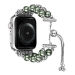 Double Row Beads Telescopic Chain Watch Band, For Apple Watch Ultra 49mm / Series 8&7 45mm / SE 2&6&SE&5&4 44mm / 3&2&1 42mm, For Apple Watch Series 8&7 41mm / SE 2&6&SE&5&4 40mm / 3&2&1 38mm