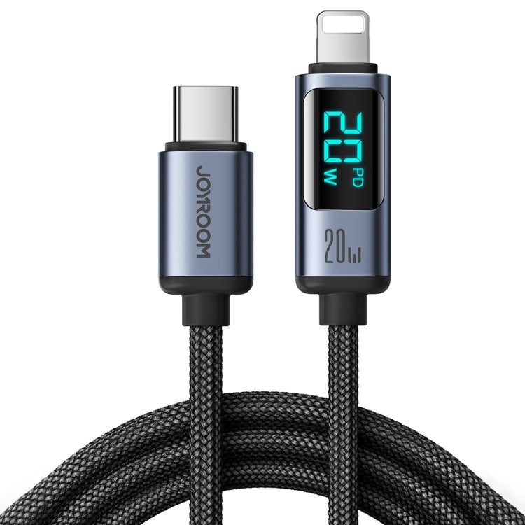 JOYROOM S-CL020A16 สายชาร์จเร็ว 20W USB-C / Type-C เป็น 8 Pin พร้อมจอดิจิตอล, Type-C เป็น 8 Pin