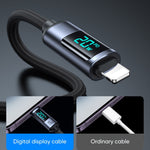 JOYROOM S-CL020A16 สายชาร์จเร็ว 20W USB-C / Type-C เป็น 8 Pin พร้อมจอดิจิตอล, Type-C เป็น 8 Pin