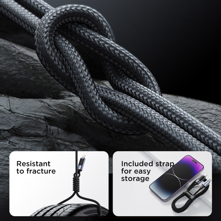 JOYROOM S-CL020A16 สายชาร์จเร็ว 20W USB-C / Type-C เป็น 8 Pin พร้อมจอดิจิตอล, Type-C เป็น 8 Pin