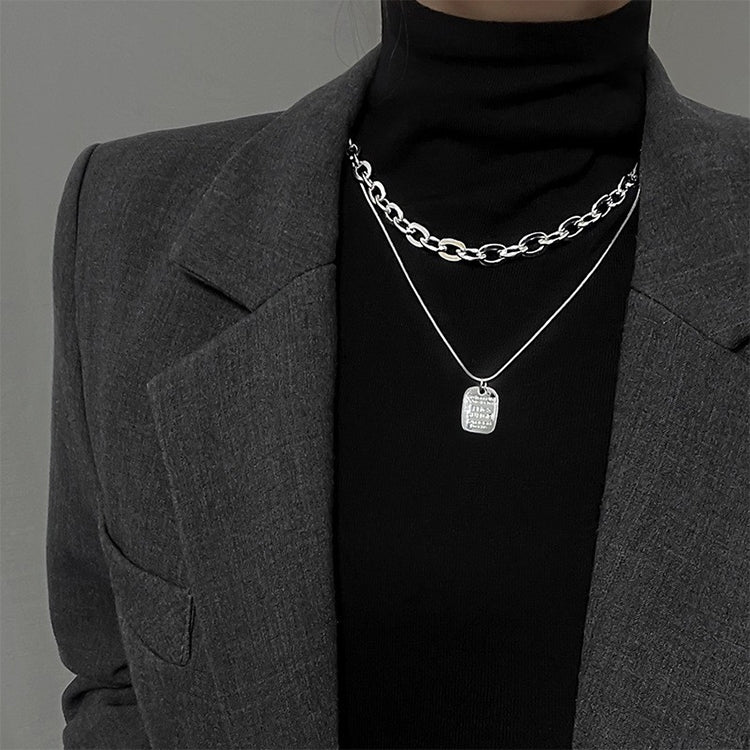 สร้อยคอสเตนเลสไทเทเนียมตัวอักษรผู้หญิงแบบอเนกประสงค์สายบิด, XL2001, XL1951, XL1400, XL1437, XL2010, XL1505, XL1839, XL1864, XL1502, XL1570, XL1170, XL1459, XL1788, XL1780, XL1946, XL1089, XL1958, XL1983, XL1941, XL1944, XL1090, XL1114, XL1791, XL179...