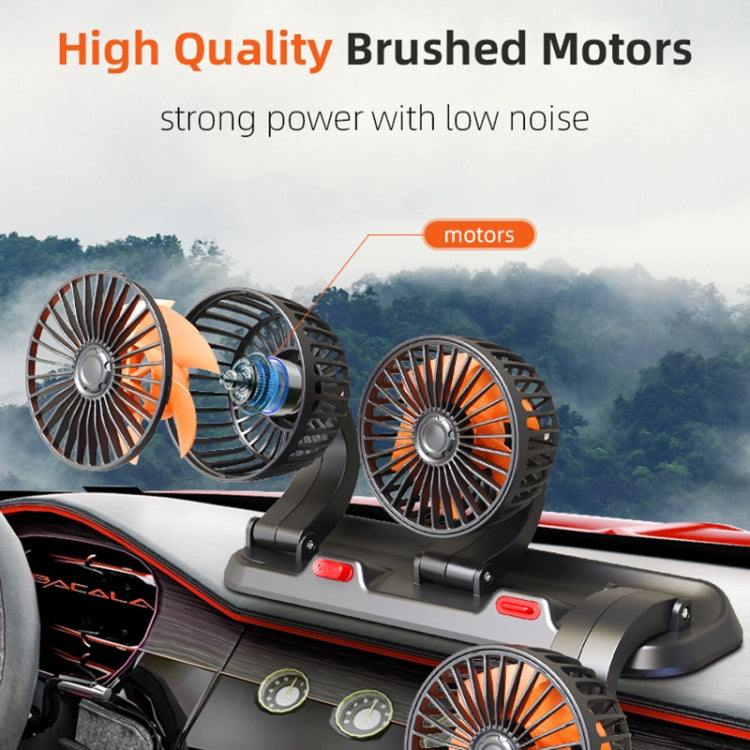 F4310 360-Degree Rotating Adjustable Car Three-Head Fan, F4310 24V Cigarette Lighter, F4310 USB Universal, F4310 12V Cigarette Lighter