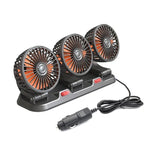 F4310 360-Degree Rotating Adjustable Car Three-Head Fan, F4310 24V Cigarette Lighter, F4310 USB Universal, F4310 12V Cigarette Lighter