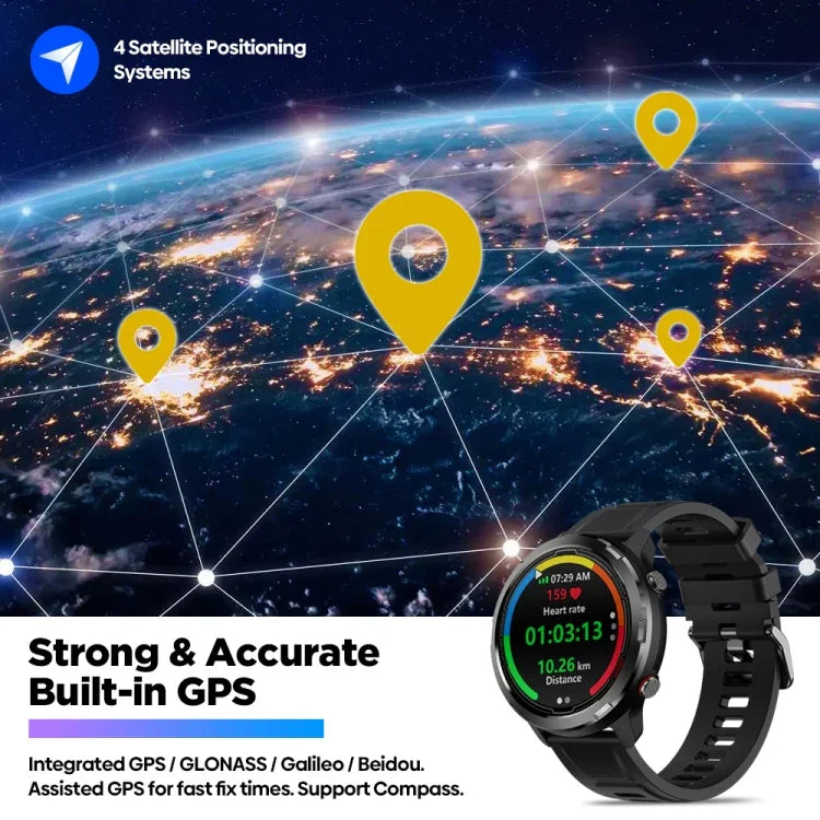 นาฬิกาอัจฉริยะกันน้ำ 5 ATM Zeblaze Stratos 2 Lite หน้าจอ IPS ขนาด 1.32 นิ้ว รองรับการตรวจวัดอัตราการเต้นของหัวใจ / โหมดกีฬา