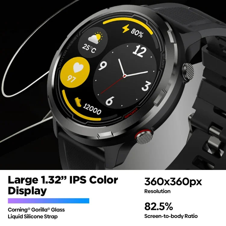 นาฬิกาอัจฉริยะกันน้ำ 5 ATM Zeblaze Stratos 2 Lite หน้าจอ IPS ขนาด 1.32 นิ้ว รองรับการตรวจวัดอัตราการเต้นของหัวใจ / โหมดกีฬา