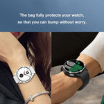 เคสใส่นาฬิกา PC เพชรแถวเดียว + กระจกนิรภัย สำหรับ Samsung Galaxy Watch5 44 มม.