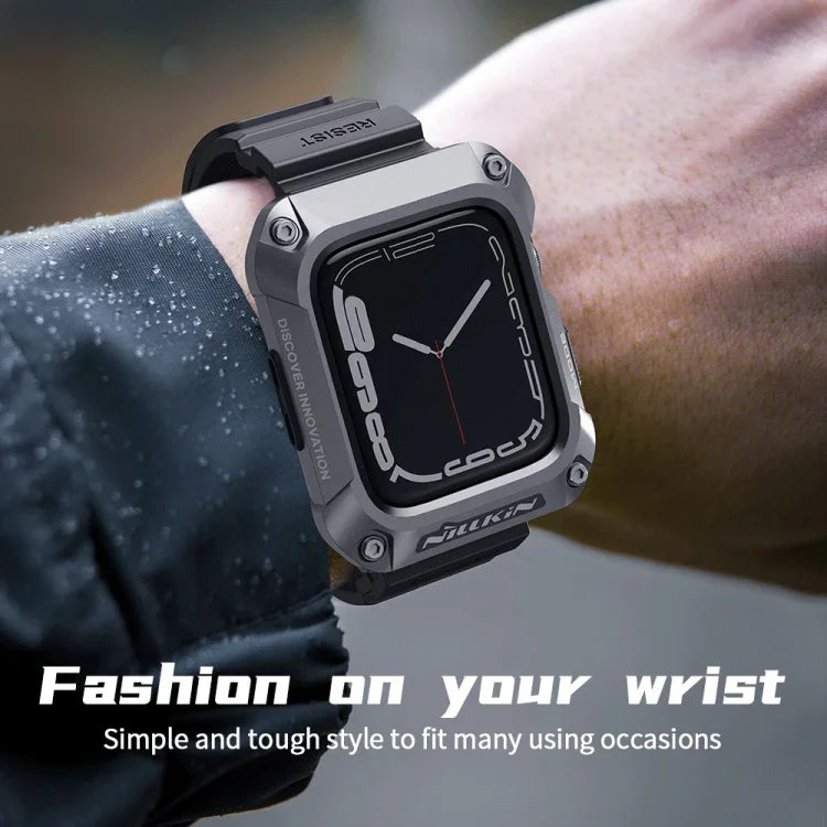 สายรัดนาฬิกา NILLKIN Ruidong ซีรีส์โลหะผสม + TPU แบบบูรณาการ สำหรับ Apple Watch Series 8&7 45mm