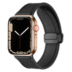 สายรัดนาฬิกาหนังซิลิโคนพับได้แม่เหล็ก สำหรับ Apple Watch Series 8&7 41mm