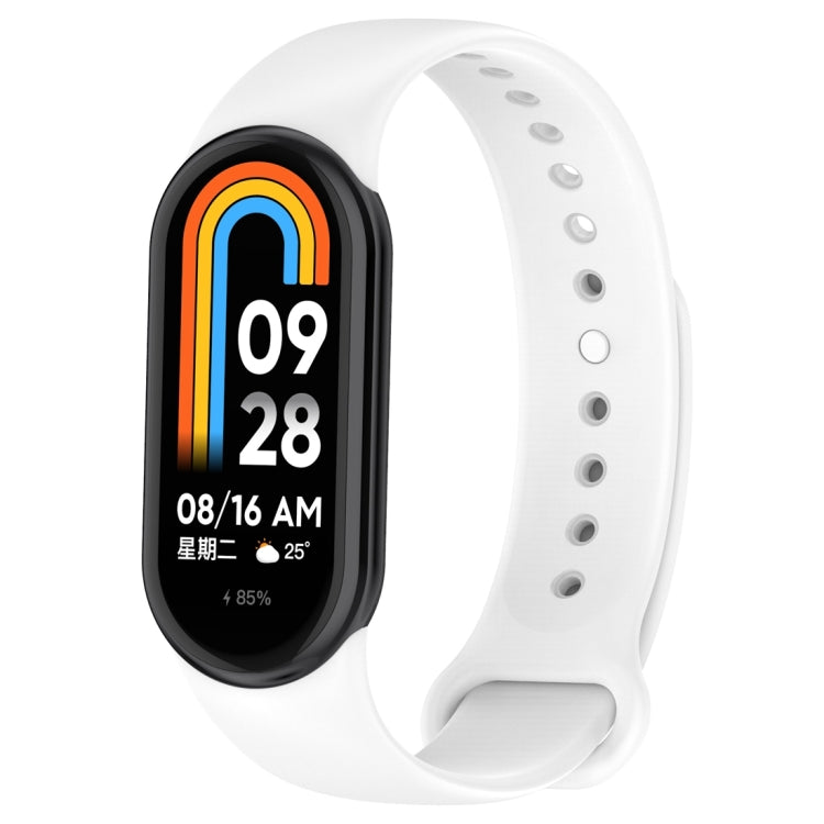 Solid Color Silicone Plug Replacement Watch Band, For Xiaomi Mi Band 8