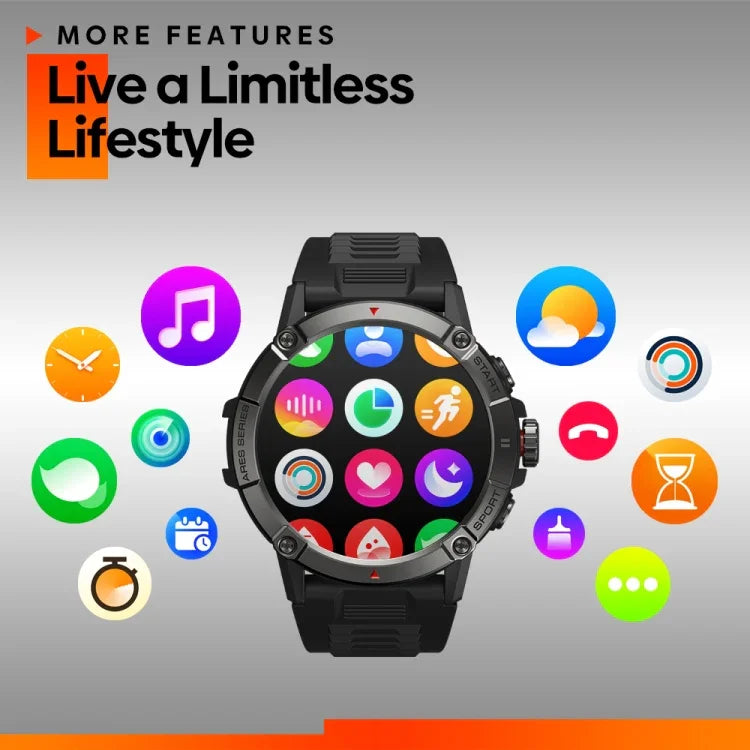 นาฬิกาอัจฉริยะ Zeblaze Ares 3 หน้าจอ IPS ขนาด 1.52 นิ้ว รองรับการตรวจสุขภาพ / โทรด้วยเสียง