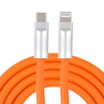 Mech ซีรีส์ สายชาร์จเร็ว 120W USB-C / Type-C เป็น 8 Pin ปลั๊กโลหะ ซิลิโคน, ความยาว 1.2m, 8 Pin, 1.2m Type-C เป็น 8 Pin