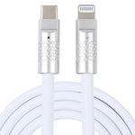 Mech ซีรีส์ สายชาร์จเร็ว 120W USB-C / Type-C เป็น 8 Pin ปลั๊กโลหะ ซิลิโคน, ความยาว 1.2m, 8 Pin, 1.2m Type-C เป็น 8 Pin