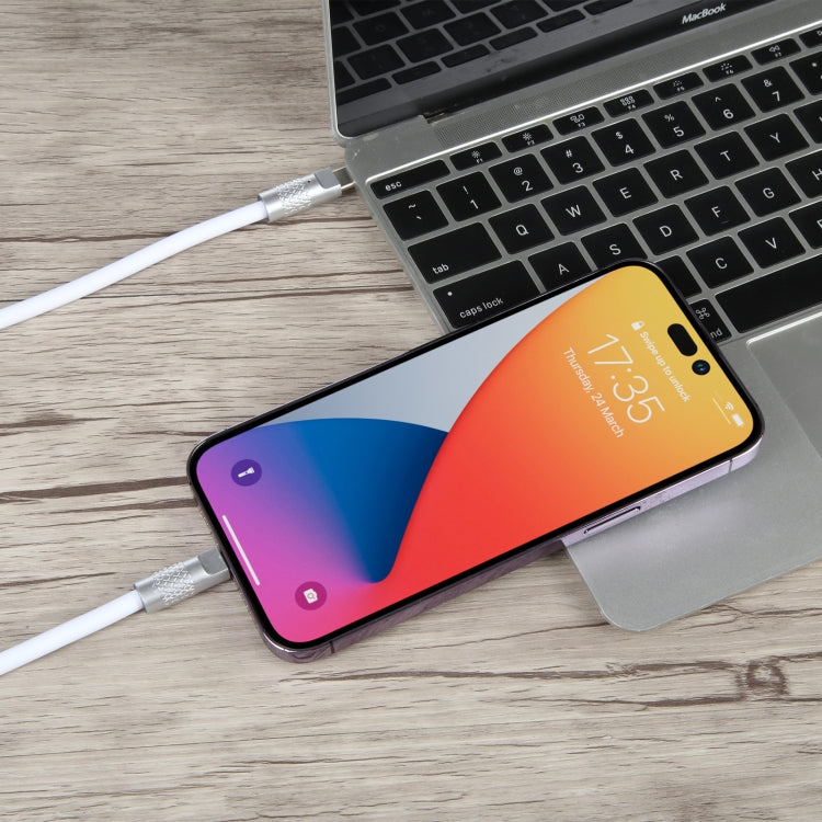 Mech ซีรีส์ สายชาร์จเร็ว 120W USB-C / Type-C เป็น 8 Pin ปลั๊กโลหะ ซิลิโคน, ความยาว 1.2m, 8 Pin, 1.2m Type-C เป็น 8 Pin