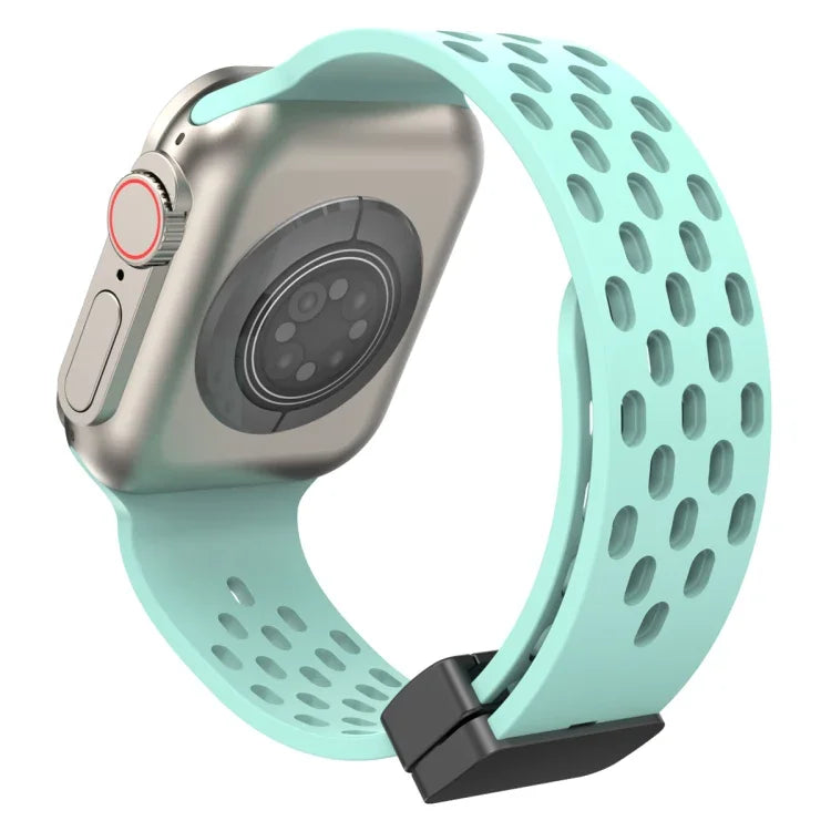 สายรัดนาฬิกาซิลิโคนหัวล็อกแม่เหล็ก สำหรับ Apple Watch Series 8&7 41mm, สำหรับ Apple Watch Series 8&7 45mm