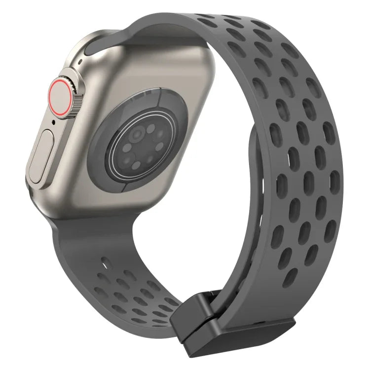 สายรัดนาฬิกาซิลิโคนหัวล็อกแม่เหล็ก สำหรับ Apple Watch Series 8&7 41mm, สำหรับ Apple Watch Series 8&7 45mm