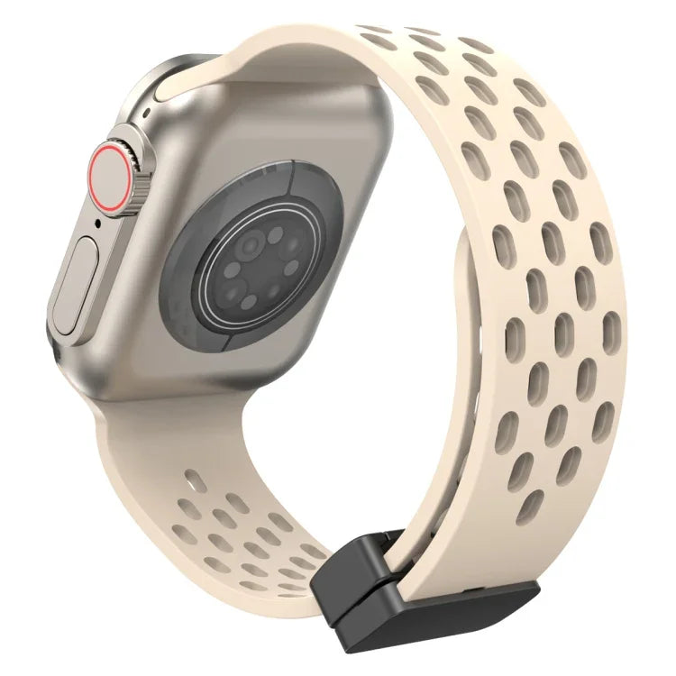 สายรัดนาฬิกาซิลิโคนหัวล็อกแม่เหล็ก สำหรับ Apple Watch Series 8&7 41mm, สำหรับ Apple Watch Series 8&7 45mm