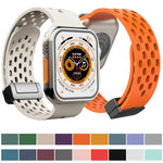 สายรัดนาฬิกาซิลิโคนหัวล็อกแม่เหล็ก สำหรับ Apple Watch Series 8&7 41mm, สำหรับ Apple Watch Series 8&7 45mm