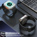 สายรัดนาฬิกาซิลิโคนหัวล็อกแม่เหล็ก สำหรับ Apple Watch Series 8&7 41mm, สำหรับ Apple Watch Series 8&7 45mm