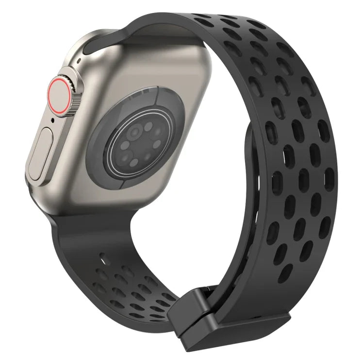 สายรัดนาฬิกาซิลิโคนหัวล็อกแม่เหล็ก สำหรับ Apple Watch Series 8&7 41mm, สำหรับ Apple Watch Series 8&7 45mm