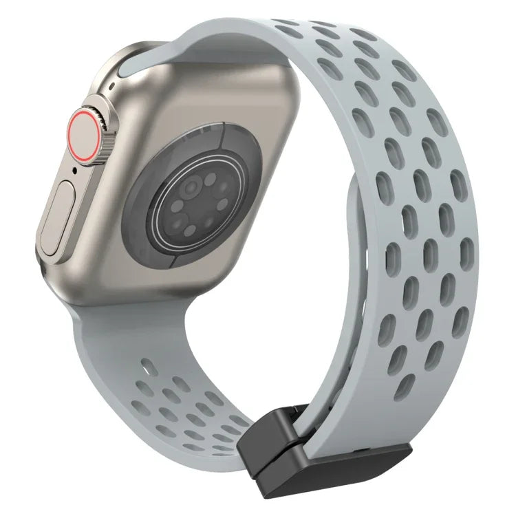 สายรัดนาฬิกาซิลิโคนหัวล็อกแม่เหล็ก สำหรับ Apple Watch Series 8&7 41mm, สำหรับ Apple Watch Series 8&7 45mm