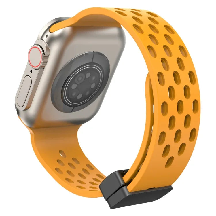 สายรัดนาฬิกาซิลิโคนหัวล็อกแม่เหล็ก สำหรับ Apple Watch Series 8&7 41mm, สำหรับ Apple Watch Series 8&7 45mm