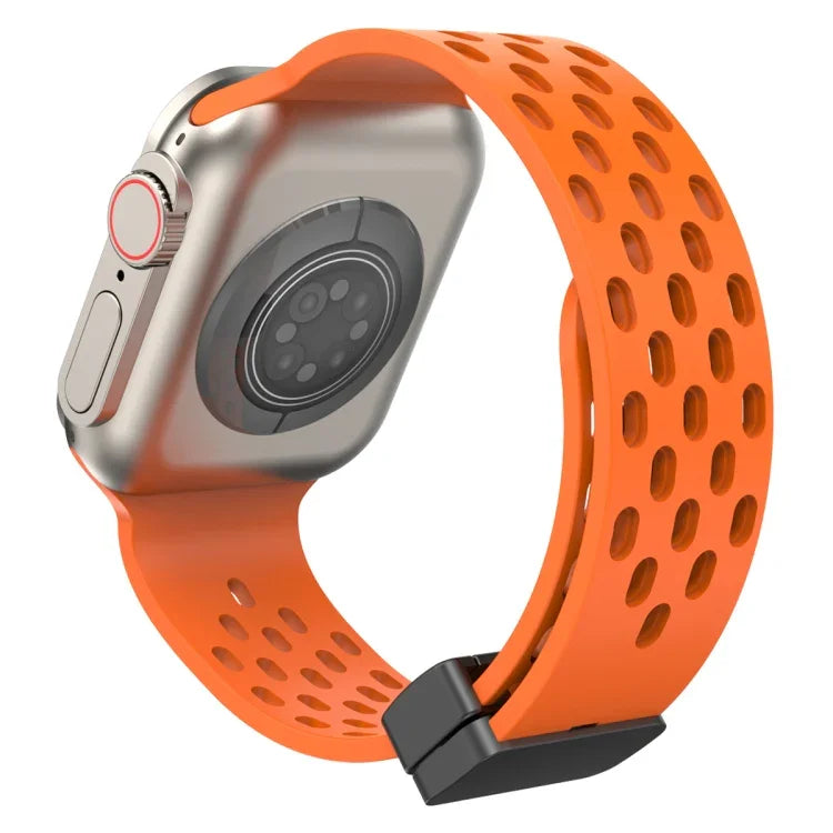สายรัดนาฬิกาซิลิโคนหัวล็อกแม่เหล็ก สำหรับ Apple Watch Series 8&7 41mm, สำหรับ Apple Watch Series 8&7 45mm
