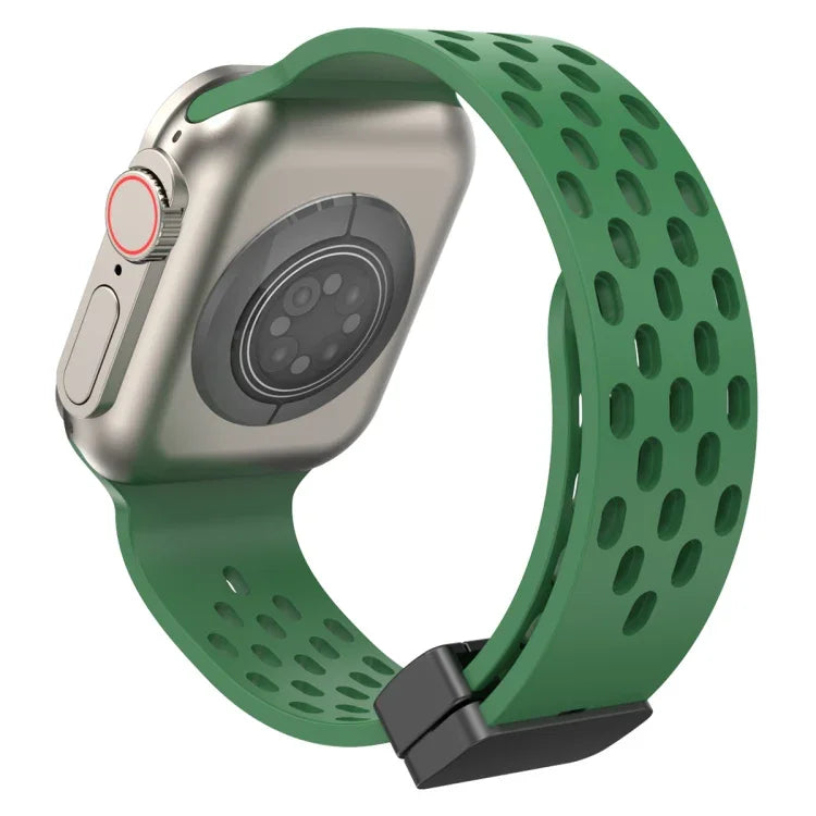สายรัดนาฬิกาซิลิโคนหัวล็อกแม่เหล็ก สำหรับ Apple Watch Series 8&7 41mm, สำหรับ Apple Watch Series 8&7 45mm