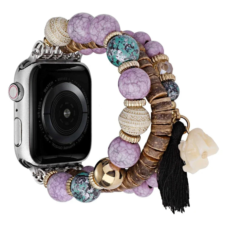 สายรัดนาฬิกาพวงลูกปัดจี้ช้าง สำหรับ Apple Watch 2 42 mm, สำหรับ Apple Watch 2 38mm, สำหรับ Apple Watch 42mm, สำหรับ Apple Watch 38mm