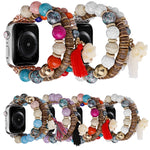 Beads Elephant Pendant Watch Band, For Apple Watch Series 10 46mm, For Apple Watch Series 10 42mm, For Apple Watch SE 2023 44mm, For Apple Watch SE 2023 40mm, For Apple Watch Ultra 2 49mm, For Apple Watch 9 45mm, For Apple Watch 9 41mm                 ...