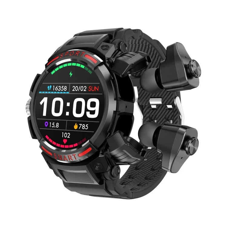 นาฬิกาอัจฉริยะพร้อมหูฟังบลูทูธ 2 in 1 OVISEN GT100 หน้าจอ TFT ขนาด 1.39 นิ้ว รองรับการตรวจวัดออกซิเจนในเลือด / ฟังเพลงบลูทูธ